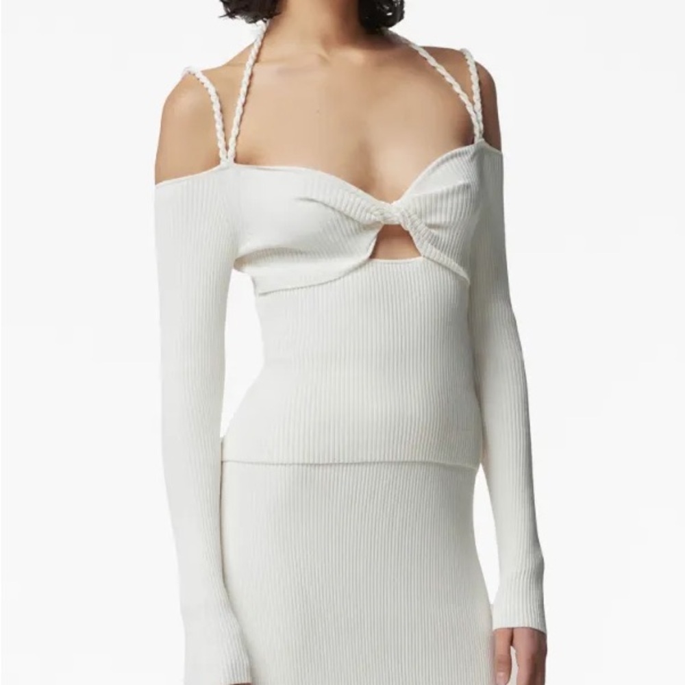 Altuzarra Odin cut-out ribbed-knit sweater in White Size Small Originally $870